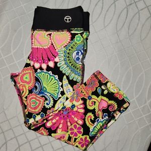 Trina Turk Recreation  sz S Floral Capri Leggings